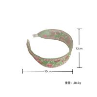 Diadema Bohemia Vintage De Punto Rosa Con Estampado Floral Ancha Para Mujeres Y Niñas Accesorio De Cabello Étnico Estilo Casual - details 2