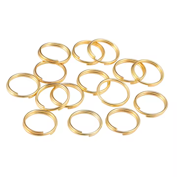Anillos Abiertos Doble Bucle 50-200pcs/lot 4-12mm Colores Dorados Para Conectores De Joyería DIY Suministros De Metal Cuero - 1