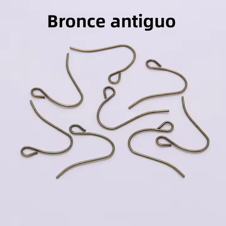 100Pcs Gancho Para Pendientes De 19*18mm En Oro Y Bronce Clavos Para Manualidades De Joyería DIY Componentes De Enlaces Para Oídos - 1