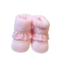 Patucos bebé recién nacido puntilla, Zapatos bebé de punto con detalle, Patucos de punto recién nacido elegantes, Zapatitos bebé con puntilla de encaje, Calzado bebé recién nacido diseño clásico, Patucos suaves bebé con puntilla, Zapatitos bebé - details 0