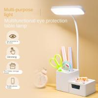 Lámpara De Mesa Recargable LED Para Dormitorio Con Portajabón Y Guardaalmohadillas Luz De Lectura Para La Cama Cuidado De Los Ojos Con Almacenamiento En Cajón - details 0