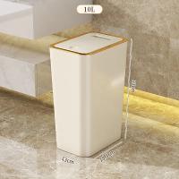 Basurero Slim De 10/12L Para Cocina Baño Y Dormitorio Cubierta Nordic Impermeable Con Tapa De Un Toque Gran Capacidad Ecológico - details 3
