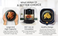 Juego De Accesorios Para Air Fryer Redondo Moldes De Silicona Repasadores De Horno Y Barbacoa Placa De Hornear Para Pizza Y Pastel - details 4