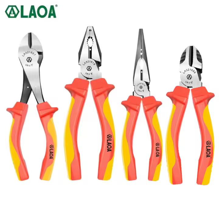Alicates De Corte De Alambre Aislados LAOA VDE De 6'' 7'' 8'' Combinación Diagonal Nariz De Agujas Para Electricista Resistencia a Alta Tensión - 1