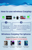 Adaptador Wireless Android Auto CarPlay 2En1 Para Coche Bluetooth 5.0 WIFI 2.4G+5G Compatible Con Honda Haval GMC Citroёn Audi Toyota Hyundai - details 9