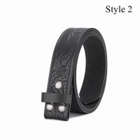 Cinturón De PU Para Hombres Y Mujeres Sin Hebilla Que Se Puede Cambiar Con Diversos Patrones Multicolor Ancho 3.8 Cm - details 2