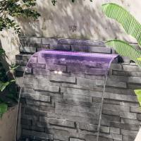 vidaXL Fuente Cascada con LED RGB Acrílico para Piscina Jardín Estanque Patio Dimensiones 30 x 21 x 8 cm,  45 x 21 x 8 cm,  60 x 21 x 8 cm y mas - details 4
