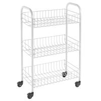 LILI HOME 🛒 Carro Metálico con Ruedas - 3 Estantes (38 × 26 × 62 cm) - Se arma rápidamente sin necesidad de herramientas complejas. Su diseño funcional, compacto y elegante lo convierte en una solución ideal para cocina, baño, oficina o dormitorio. - details 1