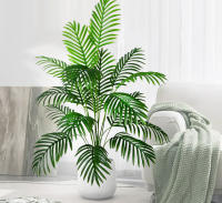 Planta Artificial De Palmera Areca De 105 Cm Hojas Tropicales Falsas Decoración Para Interior Y Oficina Color Amarillo - details 3