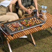 WINNING STAR Plancha Electrica 1360W, Parrila Electrica 48 x 27cm, Parrillas eléctricas de aluminio para interiores, Potencia Regulable, Barbacoa Parrilla Cerámica Sin Humo Antiadherente. Electrodomestico Eléctricas de Barbacoa Menos Humo - details 2