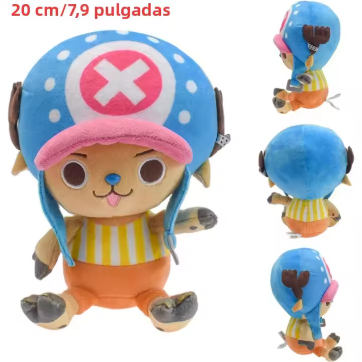 Peluche Kawaii De One Piece Monkeys D Luffy Tony Tony Chopper Roronoa Zoro Karoo Sabo Con Fruta Gum-Gum Juguetes Suaves Regalos Para Niños Y Adultos - 1