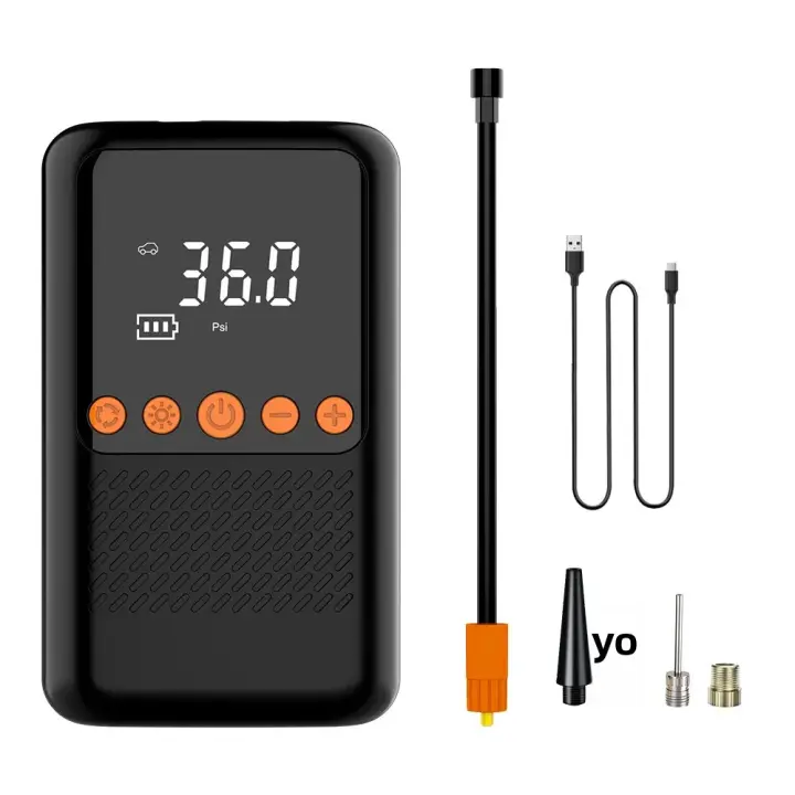 Bombín De Neumáticos Inalámbrico Portátil Mini Digital 4000mAh Para Auto Motocicleta Y Bicicleta Inflador De Aire Eléctrico - 1