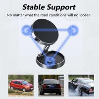 Soporte De Teléfono Móvil Para Coche Con Imán Fuerte Y Base Redonda Plegable 720° Soporte Universal Para Todos Los Teléfonos Móviles - details 4