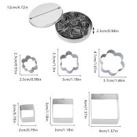 Molde De Galletas DIY Geométrico 24pcs Cortador De Galletas Para Cocina Doméstica Herramienta De Hornear Desayuno Snack Pastel Irregular Forma Molde - details 2