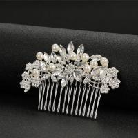 Peine De Boda Con Floral De Strass Y Rosas Simples Accesorio Para El Cabello De Aleación De Aluminio Peine Inserto Para Vestido De Novia - details 8