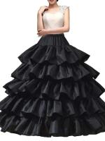 Falda Aro Completo Con 5 Capas De Volantes Petticoat Sótano Para Vestido De Boda Cintura Ajustable Material De Poliéster Y Nylon - details 0