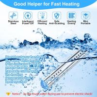 Cecodadi calentadores de agua de inmersión portátiles eléctricos sumergibles para piscina/bañera de hidromasaje con 304 SS para bañera, cubo, lavabo, 1 galones de agua en minutos (azul, 3000 W) - details 1