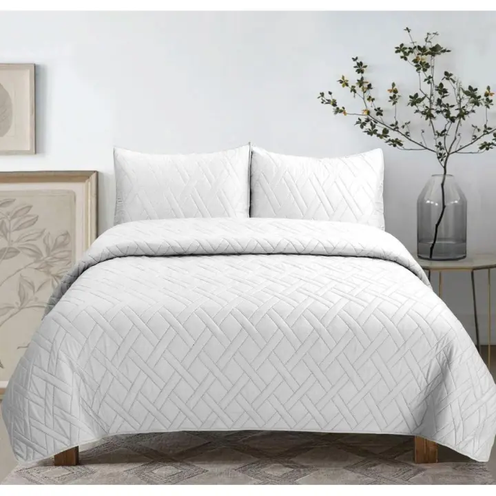 Colcha de Entretiempo Marca Icelands Modelo Sofia Loren Cama 150  Color Blanca - 1