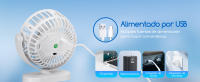 Aigostar Ventilador Silencioso Ventilador de Mesa 3 Velocidades, 5 Aspas, Con luz nocturna. Oscilación Multidireccional, Recargable por USB,  para Dormitorio Salón Cocina Oficina Camper. Notus - details 3