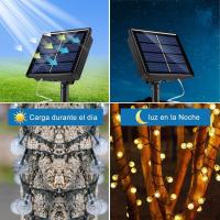 - Guirnalda de Luces de Jardín – Luces LED de Exterior con Bombillas – Guirnalda Solar Recargable - Decoración para Interior y Exterior [Clase de eficiencia energética A] para Jardín, Boda, Vacaciones, Navidad, Terraza, Fiestas - details 12