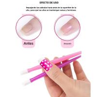 10pcs Herramienta De Eliminación De Piel Muerta Para Uñas Con Punta De Goma Para Manicura Arte De Uñas Color Aleatorio - details 3