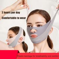 Cinta De Levantamiento Facial Reutilizable V Line Máscara Cinta Elástica Para Adelgazamiento Facial Herramienta De Belleza Reductor De Doble Mentón - details 0