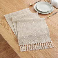 Corredor De Mesa De Lino Y Algodón Tejido Vintage Para Bodas Y Fiestas Navideñas Decoración De Hogar Textil Para El Día a Día Estilo Retro - details 1