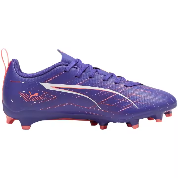 Botas de Futbol Puma Ultra 5 Play Fg/Ag para niños unisex en color morado - 1