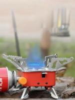 Estufa Portátil Para Camping Y Montañismo Antigolpes Y a Prueba De Viento Para Tanque De Gas De Viajes Y Picnics - details 0