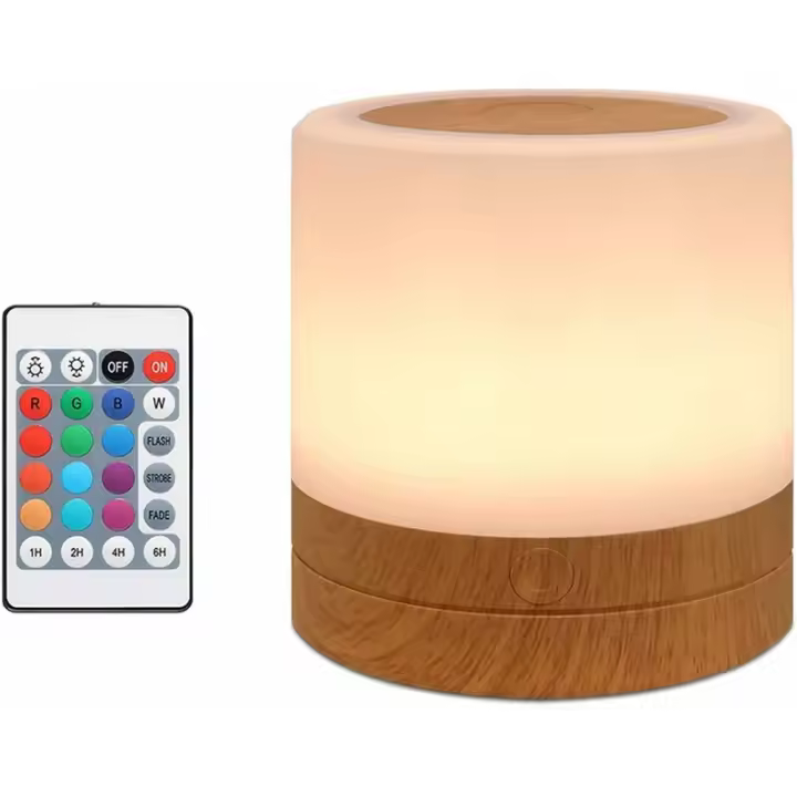 Luz de noche, lámpara de noche para niños, lámpara LEDLámparas de mesa recargables con control remoto, con colores vibrantes, luz nocturna para habitación de niños, adultos y sala de estar. - 1
