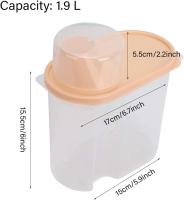 4 cajas medidoras para almacenar alimentos, recipientes para cereales, recipientes para almacenamiento de alimentos secos, recipientes para almacenamiento de cocina con pico vertedor y recipientes para cereales. - details 1