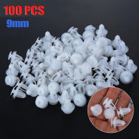 100pcs Clips De Parachoques Para Coche Universal 9mm Clavijas De Plástico Para Puerta Y Parachoques Fijación Automática - details 0