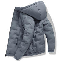 Parka Hombre Abrigo De Plumas De Pato Blanco Corto Para Estudiantes Jóvenes Otoño Invierno Con Capucha Cierre De Cremallera - details 7