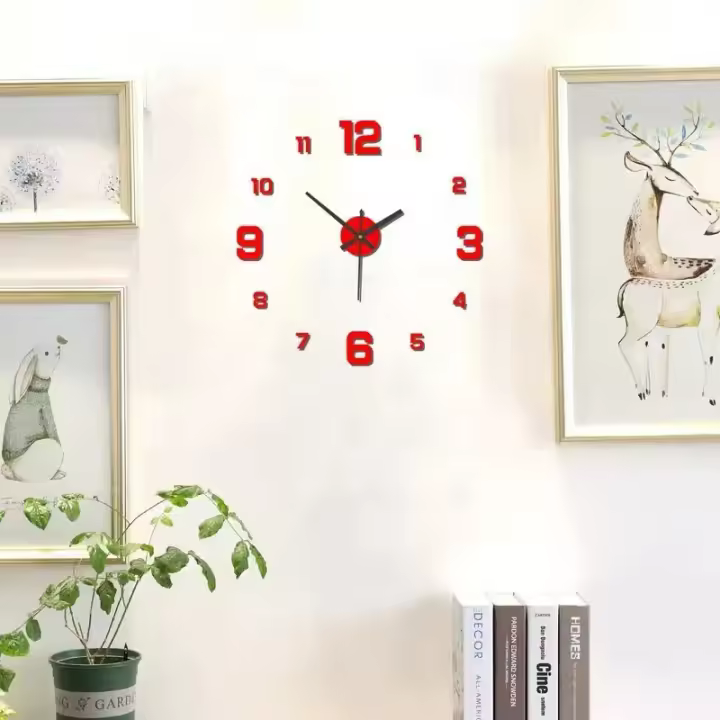Reloj de decoración DIY para el hogar y oficina Silencioso material de acrílico decoración de Vida Diario para Sala de estar - 1