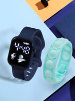 Reloj Inteligente Para Niños 2PCS Pulsera Deportiva Estilo Simple Y Moda Pantalla Táctil Regalo Para Chicos Y Chicas - details 3