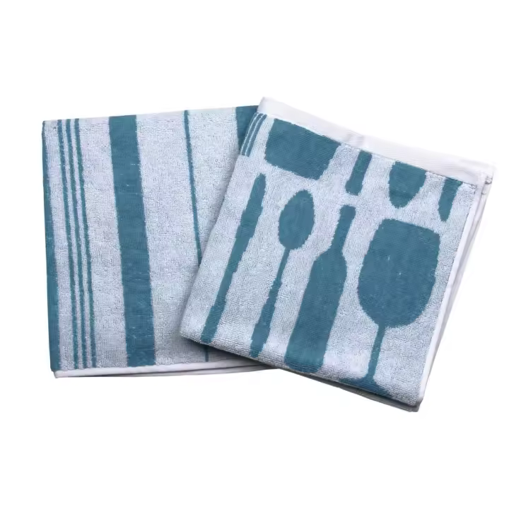Cofan | Pack de 2 paños de cocina | Medidas: 50 x 50 cm | Color Azul - 1