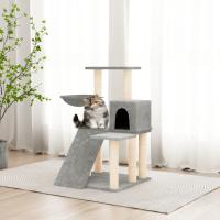 vidaXL Rascador para gatos con postes de sisal 82 cm Color Crema,  Gris claro,  Gris oscuro y mas - details 1