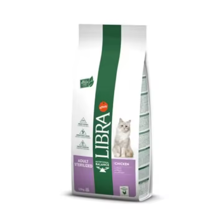 LIBRA Comida para Gatos Esterilizados con Pollo - Alimentación Saludable para Manteener Peso Saludable - 1