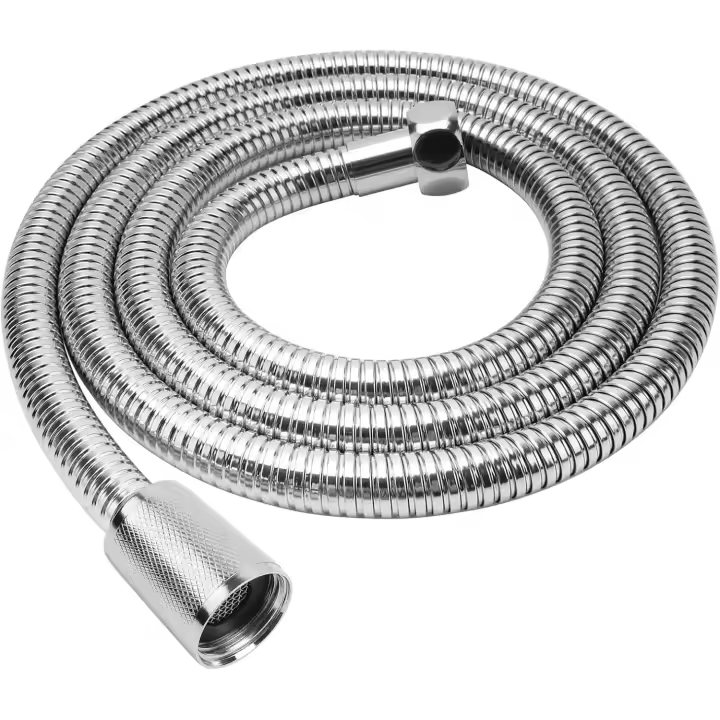 Stainless Steel 1.5m Shower Hose,Leakproof Shower Pipe,All Copper Connectors,Universal Standard G1/2,High Pressure Resistance - 1