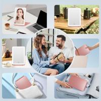Espejo iluminado portátil de la belleza del maquillaje, iluminación de 3 colores, pantalla táctil de Dimmable, espejo cosmético plegable del tablero LED con las luces - details 4