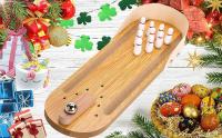 Juego De Bowling De Mesa Mini Tablero De Madera Juguete De Dedo Para Alivio Del Estrés En La Oficina Regalos Divertidos Para Hombres Mujeres Y Niños - details 0