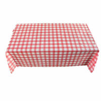 Mantel Desechable De Plástico Rojo a Cuadros Gingham 180cm X 180cm Para Fiestas Al Aire Libre BBQ Picnic Cubierta De Mesa - details 2