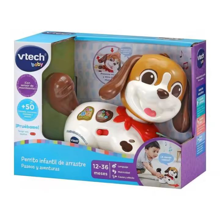 PERRITO INFANTIL DE ARRASTRE PASEOS Y AVENTURAS DE VTECH - 1