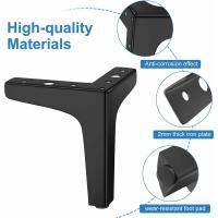 Juego de 4 Patas de Muebles 10cm Triángulo Moderno Pata de Mesa de Metal Horquilla Pata de Mueble para Gabinete Sofá - details 2