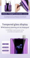 Taladro De Uñas Sin Escobillas 85W Portátil Con Manija 40000RPM Herramienta De Manicura Profesional De Acero Inoxidable Certificación CE FCC - details 5