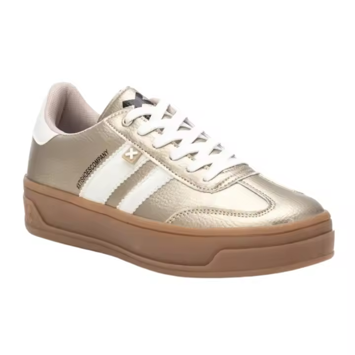 Zapatos Xti Bambas Deportivas De Polipiel Para Mujer En Color Oro Dorado - 1
