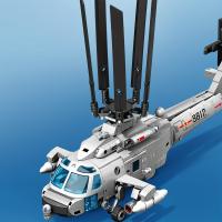Bloques De Construcción Helicóptero Creativo 550pcs Regalo DIY Para Niños Modelos De Aviones Militares De Arma De Bloques De Montaje - details 2