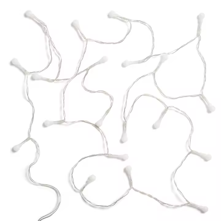 Ledkia Guirnalda Cable LED 20 Mini Bolas con Batería 1m 2700K Blanco Cálido - 1
