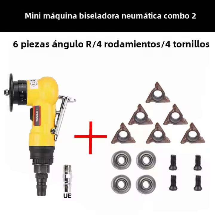 Mini Máquina Pneumática De Chamferado Portátil 45 Grados Máquina De Trimmado De Metal Bisección De Arco 45° Herramientas Aireadas - 1