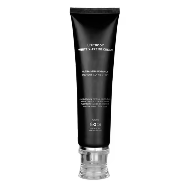 UNICSKIN - UNICBODY WHITE X-TREME CREAM - Tratamiento corporal despigmentante - Elimina manchas oscuras del cuerpo y zonas íntimas e ilumina - Unifica el tono - 1